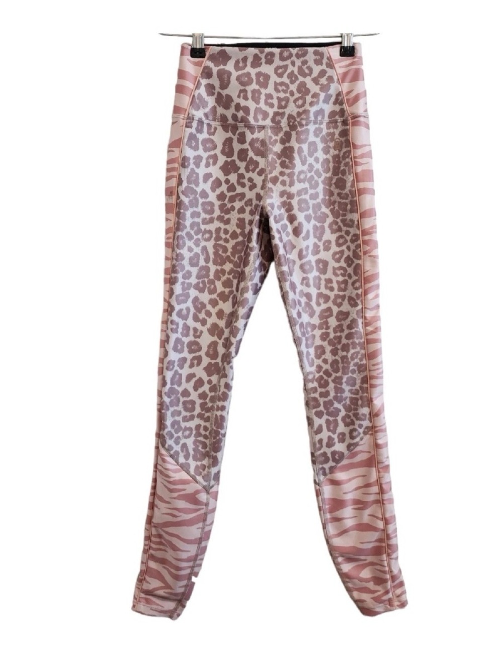 GOOD AMERICAN MIXED ANIMAL PRINT LEGGINGS PINK SIZE 2 - Picture 4 of 7